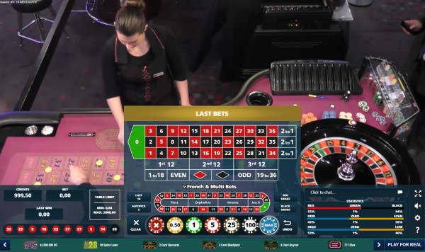 Portomaso Live Roulette Screenshot