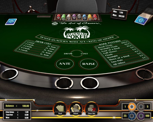 Oasis Poker Screenshot
